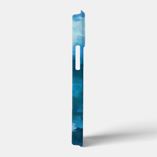 Moderne Mit Monogramm Aquarellinitialen Blau grün Case-Mate iPhone Hülle (Rückseite / Rechts)