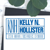 Moderne Mit Monogramm Bezeichnung oder Rücksendead Permastempel