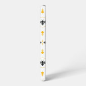 Moderne Mit Monogramm Bienenschwarz-Gelbe Honigwab Samsung Galaxy Hülle (Linke Seite)