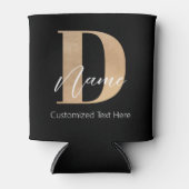 Moderne Mit Monogramm D & Name Personalisiert Dosenkühler (Vorderseite)