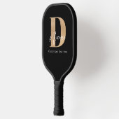 Moderne Mit Monogramm D & Name Personalisiert Pickleball Schläger (Links)