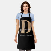 Moderne Mit Monogramm D & Name Personalisiert Schürze (Getragen)