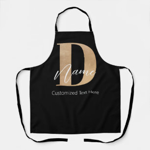 Moderne Mit Monogramm D & Name Personalisiert Schürze