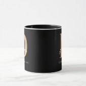 Moderne Mit Monogramm D & Name Personalisiert Tasse (Zentrum)