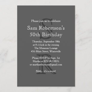 Moderne Mit Monogramm Einladung zum Geburtstag (gr
