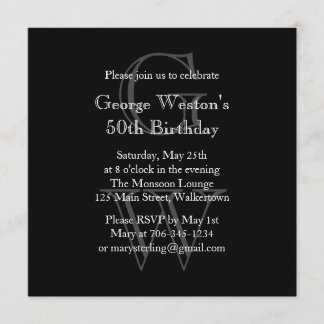 Moderne Mit Monogramm Einladung zum Geburtstag (sc