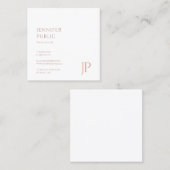 Moderne Mit Monogramm Elegant Template Trendy Quadratische Visitenkarte (Vorne/Hinten)