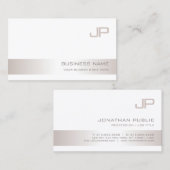 Moderne, Mit Monogramm Elegant-Vorlage Visitenkarte (Vorne/Hinten)