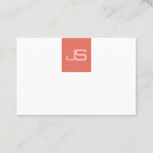 Moderne, Mit Monogramm Elegant-Vorlage Visitenkarte (Vorderseite)