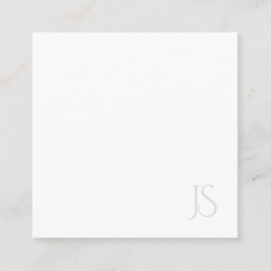 Moderne Mit Monogramm Elegante einfache Vorlage Quadratische Visitenkarte (Vorderseite)