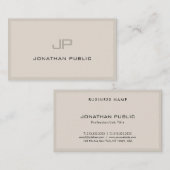 Moderne Mit Monogramm Elegante Sleek Beruflich Chi Visitenkarte (Vorne/Hinten)