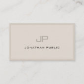 Moderne Mit Monogramm Elegante Sleek Beruflich Chi Visitenkarte (Vorderseite)