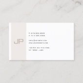 Moderne Mit Monogramm Elegante Trendy Einfache Vor Visitenkarte (Rückseite)