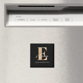 Moderne Mit Monogramm erste E & Name Personal Magnet (In Situ (Geschirrspüler))