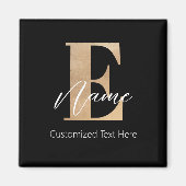 Moderne Mit Monogramm erste E & Name Personal Magnet (Vorne)