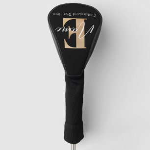 Moderne Mit Monogramm erste E & Name Personalisier Golf Headcover