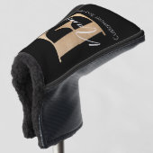 Moderne Mit Monogramm erste E & Name Personalisier Golf Headcover (3/4 Vorderseite)
