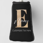 Moderne Mit Monogramm erste E & Name Personalisier Golf Headcover (Rotieren 90)