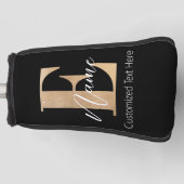 Moderne Mit Monogramm erste E & Name Personalisier Golf Headcover (Vorderseite)