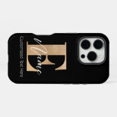 Moderne Mit Monogramm erste E & Name Personalisier iPhone Hülle (Rückseite (Horizontal))
