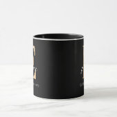 Moderne Mit Monogramm erste E & Name Personalisier Tasse (Zentrum)