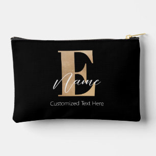 Moderne Mit Monogramm erste E & Name Personalisier Zubehörtasche