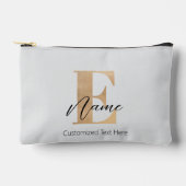 Moderne Mit Monogramm erste E & Name Personalisier Zubehörtasche (Vorderseite)