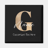 Moderne Mit Monogramm erste G & Name Personal Magnet (Vorne)