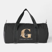 Moderne Mit Monogramm erste G & Name Personalisier Duffle Bag (Rückseite)