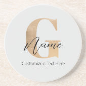Moderne Mit Monogramm erste G & Name Personalisier Getränkeuntersetzer (Vorne)