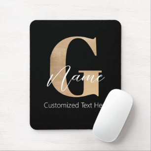 Moderne Mit Monogramm erste G & Name Personalisier Mousepad