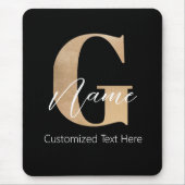 Moderne Mit Monogramm erste G & Name Personalisier Mousepad (Vorne)