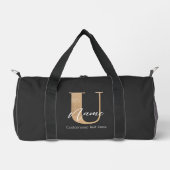 Moderne Mit Monogramm erste U & Name Personalisier Duffle Bag (Vorderseite)