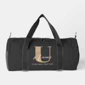 Moderne Mit Monogramm erste U & Name Personalisier Duffle Bag (Rückseite)