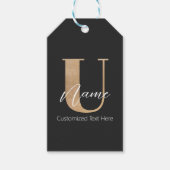 Moderne Mit Monogramm erste U & Name Personalisier Geschenkanhänger (Vorderseite)