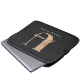 Moderne Mit Monogramm erste U & Name Personalisier Laptopschutzhülle (Vorne Knopf)