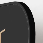 Moderne Mit Monogramm erste U & Name Personalisier Pickleball Schläger (Linke Seite)