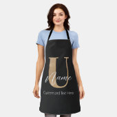 Moderne Mit Monogramm erste U & Name Personalisier Schürze (Getragen)