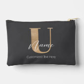 Moderne Mit Monogramm erste U & Name Personalisier Zubehörtasche (Rückseite)