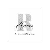 Moderne Mit Monogramm Erstforschung und Name Perso Gummistempel (Prägung)