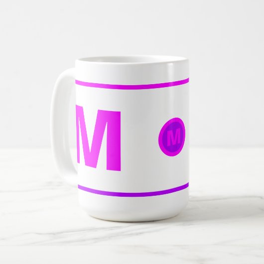 Moderne Mit Monogramm Erstkaffee-Tasse für Mädchen Kaffeetasse (Vorderseite Links)
