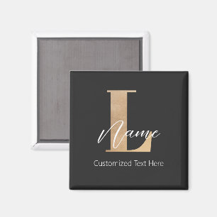 Moderne Mit Monogramm Erstklassigkeit Magnet
