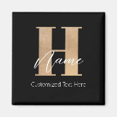 Moderne Mit Monogramm Erstklassigkeit Magnet (Vorne)