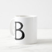 Moderne Mit Monogramm Erstklassigkeit & Name Kaffe Kaffeetasse (Vorderseite Links)
