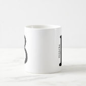 Moderne Mit Monogramm Erstklassigkeit & Name Kaffe Kaffeetasse (Mittel)
