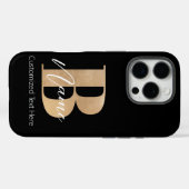 Moderne Mit Monogramm Erstklassigkeit Personalisie Case-Mate iPhone Hülle (Rückseite (Horizontal))