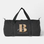 Moderne Mit Monogramm Erstklassigkeit Personalisie Duffle Bag (Vorderseite)