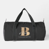 Moderne Mit Monogramm Erstklassigkeit Personalisie Duffle Bag (Rückseite)