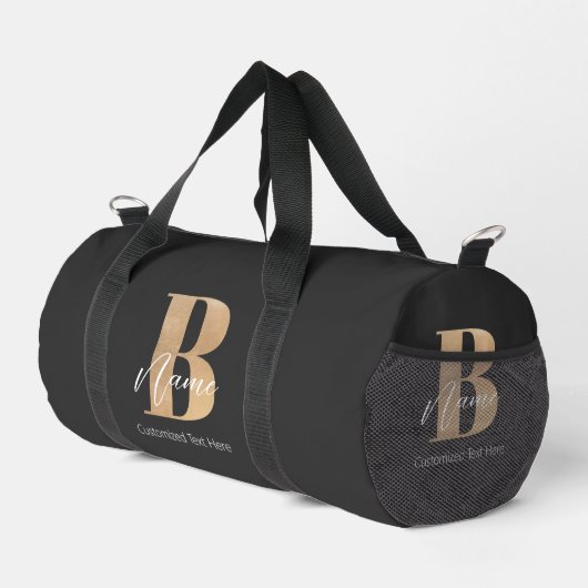 Moderne Mit Monogramm Erstklassigkeit Personalisie Duffle Bag (Rechte Ecke)