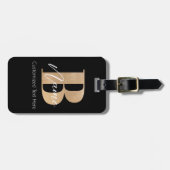 Moderne Mit Monogramm Erstklassigkeit Personalisie Gepäckanhänger (Vorderseite horizontal)